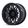 Set 4 17" KMC KM555 Attack Matte Black 17x8.5 Wheels 6x5.5 0mm Offroad Rims