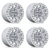 Set 4 17" KMC KM241 E25 Beadlock Machined 17x9 Wheels 6x5.5 -12mm Truck SUV Rims
