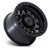 15" KMC Powersports KS241 Torx Beadlock Black Gloss Black Ring 15x8 5x4.5 0mm Rim
