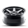 Set 4 17" Thret Offroad 703 Thunder Gloss Black 17x9 Wheels 6x5.5 (6x139.7) 0mm Truck SUV Rims