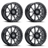 Set 4 20" Thret Offroad 706 Freeze Grey Matte Black Lip 20x9 Wheels 8x6.5 0mm Rims