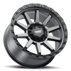 17" Thret Offroad 706 Freeze Satin Grey Matte Black Lip 17x9 Wheel 6x5.5 18mm Rim