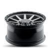 17" Thret Offroad 706 Freeze Satin Grey Matte Black Lip 17x9 Wheel 6x5.5 18mm Rim