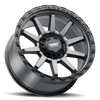 17" Thret Offroad 706 Freeze Satin Grey Matte Black Lip 17x9 Wheel 6x5.5 0mm Rim Truck SUV Wheel