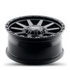 Set 4 20" Thret Offroad 706 Freeze Satin Black 20x9 Wheels 8x180 18mm Truck Rims