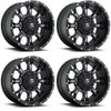 Set 4 Fuel D517 Krank 18x9 6x135 6x5.5 Matte Black Milled Wheels 18" 1mm