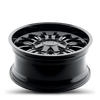 18" Thret Offroad 808 Gamma Gloss Black Milled 18x9 Wheel 8x6.5 8x170 0mm Rim