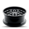 Set 4 18" Thret Offroad 808 Gamma Gloss Black Milled 18x9 8x6.5 8x170 -12mm Rims Lifted Truck Wheels