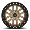 Set 4 17" Thret Offroad 602 Maze Bronze Matte Black Beadlock Ring 17x9 5x5 -14mm Lifted Truck Rims