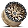 Set 4 17" Thret Offroad 602 Maze Bronze Matte Black Beadlock Ring 17x9 5x5 -14mm Lifted Truck Rims