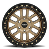 Set 4 17" Thret Offroad 602 Maze Bronze Matte Black Beadlock Ring 17x9 6x5.5 -14mm Wheels