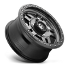 Set 4 15" Fuel UTV D558 Anza 15x7 4x156 Gunmetal Black Bead Ring Wheels 38mm Rim