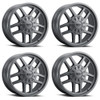 Set 4 20" Thret Offroad 809 Radar Satin Grey 20x10 Wheels 8x6.5 -21mm Truck Rims