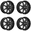 Set 4 Fuel D538 Maverick 22x10 6x135 6x5.5 Black Milled Wheels 22" -24mm