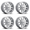 Set 4 20" Thret Offroad 809 Radar Superfinish 20x10 Wheels 8x6.5 -21mm Rims
