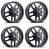 Set 4 20" Thret Offroad 809 Radar Satin Black Milled 20x10 Wheels 8x6.5 -21mm Rims