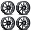 Set 4 20" Thret Offroad 705 Flood Satin Black Milled 20x9 Wheels 6x5.5 18mm Rims