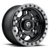 Set 4 15" Fuel UTV D557 Anza 15x7 4x137 Matte Black Gun Metal Ring Wheels 13mm