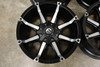 Set 4 18" Fuel D556 Coupler 18x9 6x135 6x5.5 19mm Black Double Tint Truck Wheels