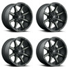 Set 4 18" Fuel D556 Coupler 18x9 6x135 6x5.5 19mm Black Double Tint Truck Wheels