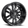 Set 4 20" Fuel D596 Sledge 20x9 8x170 Matte Black Gloss Black Lip Wheels 1mm Rim