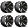 Set 4 18" Fuel D564 Beast 18x9 6x5.5 Matte Black Double Dark Tint Wheels 1mm Rim