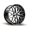 Set 4 16" Kalon 203 Blitz Black Machined Face 16x7 Wheels 4x100 4x114.3 42mm Rims