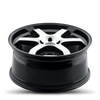18" Kalon 106 Suzuka Gloss Black Machined Face 18x8 Wheel 5x115 38mm Street Rim