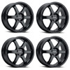 Set 4 17" Kalon 106 Suzuka Gloss Black 17x7.5 Wheels 5x120 35mm Performance Rims