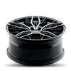 20" Kalon 107 Scout Gloss Black Machined Face 20x9 Wheel 5x4.5 (5x114.3) 35mm Rim