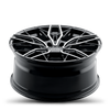 Set 4 20" Kalon 107 Scout Gloss Black Machined Face 20x9 Wheels 5x4.5 35mm Rims