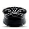 Set 4 20" Kalon 107 Scout Gloss Black Machined Face 20x9 Wheels 5x112 35mm Rims
