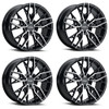 Set 4 18" Kalon 107 Scout Gloss Black Machined Face 18x8 Wheels 5x120 38mm Rims