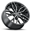18" Kalon 107 Scout Gloss Black Machined Face 18x8 Wheel 5x115 38mm Street Rim
