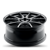 Set 4 17" Kalon 109 TK3 Gloss Black 17x7 Wheels 5x4.5 (5x114.3) 38mm Street Rims