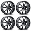 Set 4 17" Kalon 109 TK3 Gloss Black 17x7 Wheels 5x110 38mm Performance Rims