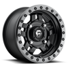 Set 4 15" Fuel UTV D557 Anza 15x7 4x137 Matte Black Gunmetal Ring Wheels 38mm