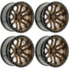 Set 4 20" Arena A125 Jackal Smoked Bronze Gloss Black Lip 20x9 Wheels 6x5.5 0mm Offroad Truck SUV Rims