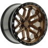 Set 4 20" Arena A125 Jackal Smoked Bronze Gloss Black Lip 20x9 Wheels 6x5.5 0mm Offroad Truck SUV Rims