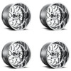 Set 4 Fuel D609 Triton 20x10 5x5.5 5x150 Chrome Plated Wheels 20" -18mm Rims