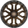 20" Arena A125 Jackal Smoked Bronze Center Gloss Black Lip 20x9 Wheel 5x5 0mm Rim Offroad Truck