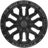 Set 4 20" Arena A125 Jackal Satin Black Gloss Black Lip 20x9 Wheels 5x5 0mm Rims Offroad Truck Wheels