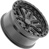 20" Arena A125 Jackal Satin Black Gloss Black Lip 20x10 Wheel 6x135 -18mm Rim