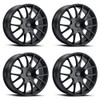 Set 4 16" Kalon 206 Talon Satin Black 16x7 Wheels 5x100 5x4.5 38mm Rims