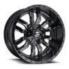 Set 4 Fuel D595 Sledge 22x10 6x135 6x5.5 Gloss Black Milled Wheels 22" 10mm