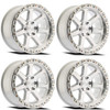 Set 4 18" Arena A123 Throttle Gloss Silver Machined 18x9 Wheels 5x5 0mm Rims