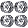 Set 4 22" Edge Off Road 301C Chrome Plated Wheels 22x12 5x5 5x5.5 -44mm Rims