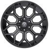 Set 4 22" Edge Off Road 302BM Gloss Black Milled 22x12 5x5 5x5.5 -44mm Wheels
