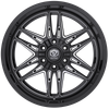 Set 4 22" Edge Off Road 303BM Gloss Black Milled Wheels 22x12 6x135 6x5.5 -44mm Lifted Truck SUV Rims