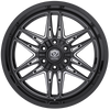 Set 4 22" Edge Off Road 303BM Gloss Black Milled Wheels 22x12 5x5 5x5.5 -44mm Rims
